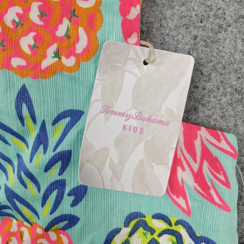 Tommy Bahama Dress Girls 4 Multicolor Pineapple Print A-Line Lined Summer New